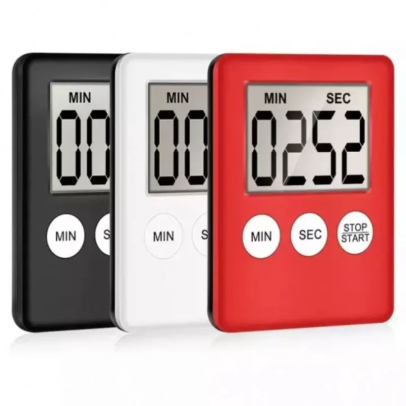 LCD 디지털 스크린 시계 주방 카운트다운 타이머, 기계식 디지털 주방 타이머, 마그네틱