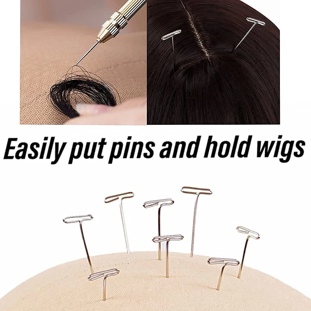 Canvas Block Head Training Mannequin Head For Wig T Pins Wig Install Kit Display Styling Mannequin Manikin Head Wig Head Stand