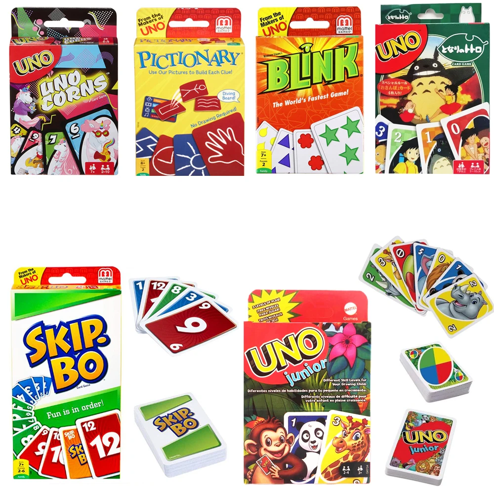 UNO FLIP! Pokemon Board Game Anime Pikachu Pattern Dragon Ball Family Funny  Entertainment uno Cards Games Board Christmas Gifts