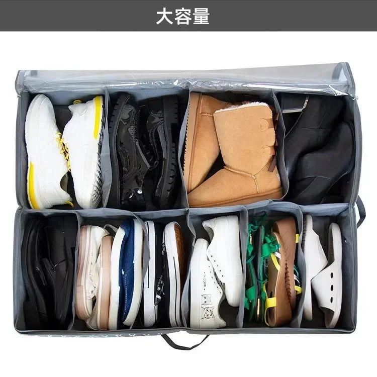 1Pc Closet Bed Shoe Storage Boxes Foldable Underbed Shoesorganizer Containers Under Bed Storage Bags Home Shoe Rack Organizer 4