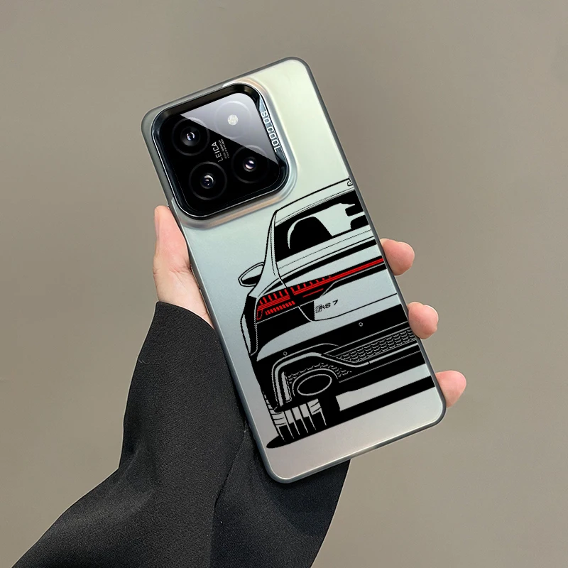 Sport Car Design Laser Hard Phone Case - Durable PC+TPU Back Cover