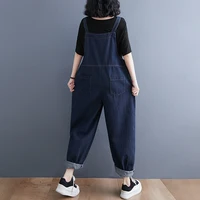 Loose Oversized Mom Jeans Overalls Women Casual Streetwear Wide Leg Denim Jumpsuit Vintage Strap Dungarees Baggy Cargo Pants - Image 3