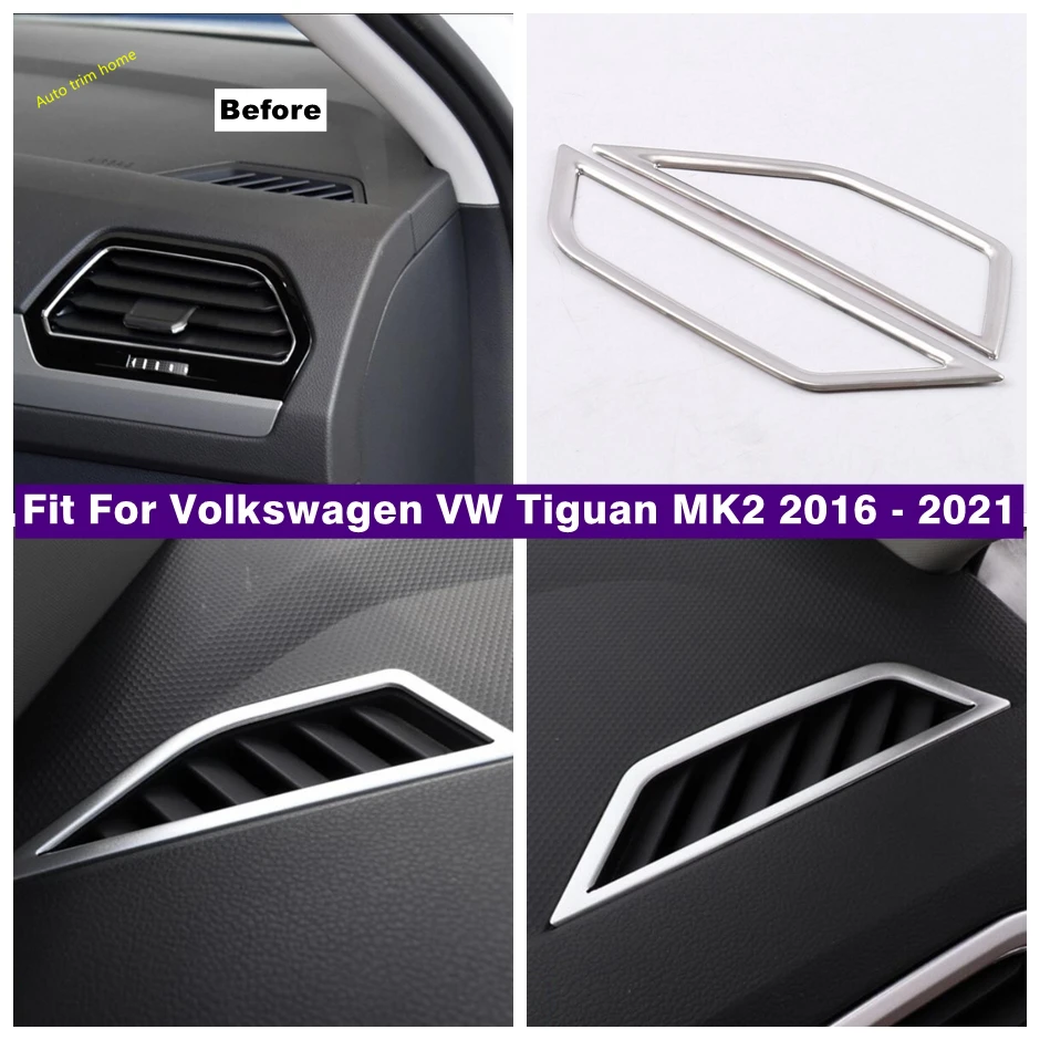 

Front Air Conditioning AC Outlet Vent Frame Cover Trim Dashboard Decoration Fit For VW Volkswagen Tiguan MK2 2016 - 2021