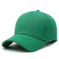 Unisex Adjustable Snapback Baseball Hat - Casual Plain Street Style (Grass Green)