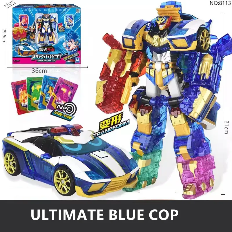 Korea Metal Carobot Transformation Robot Toys Ultimate BLUE COP