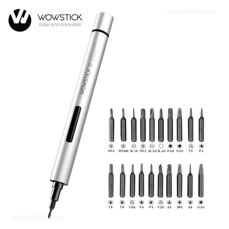 

Youpin Wowstick Mini Portable Electric Screwdriver Cordless Power Tools with Multi 20 Bits for Phone Notebook Repair Tool Kit