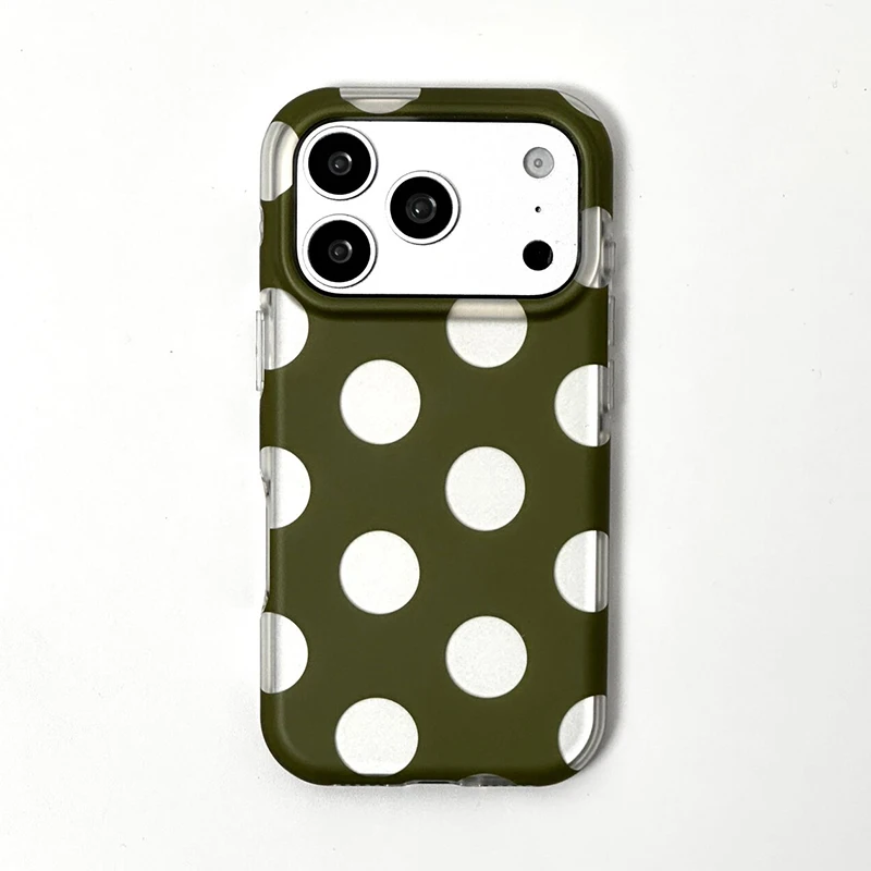 Chic Love Polka Dot Textured Soft Silicone Shockproof Phone Case