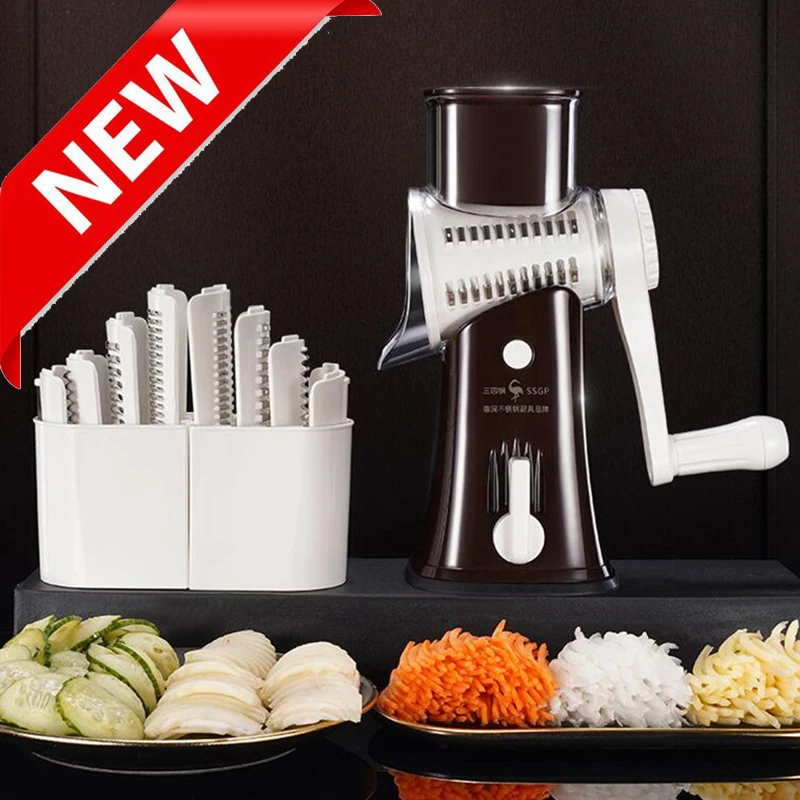 12 In 1 Vegetable Cutter Slicer Multifunctional Manual Vegetable Chopper With 10 Blades Fourth Generation Kitchen Gadgets vegetable cutter slicer