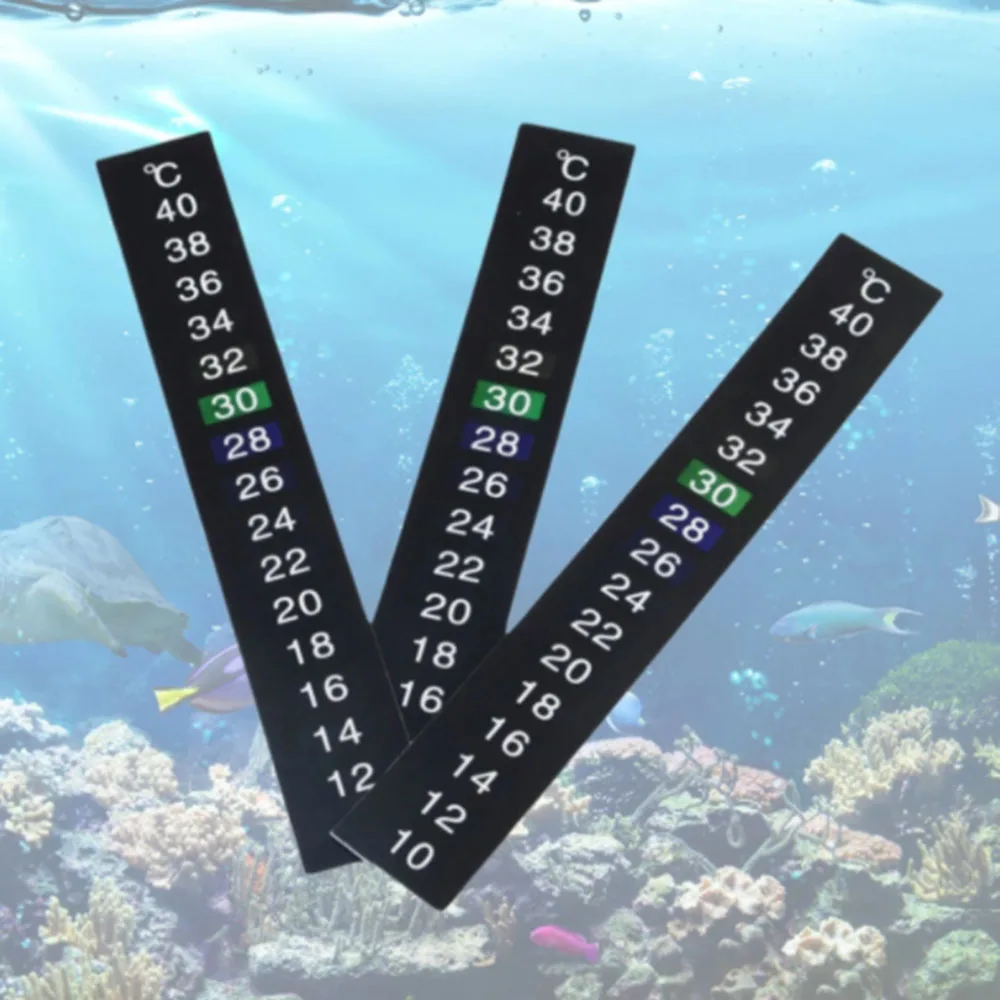 3Pcs Digital Aquarium Fish Tank Fridge Thermometer Sticker Measurement Stickers Temperature Control Tools