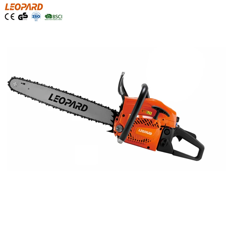 LEOPARD 45cc Gasoline Chain Saw 16 Inch 4500D Anti-vibration Tiger Steel Chain Saw Chainsaw Machine Spare parts available 1pc 12 14 16 chainsaw chain 3 8 pitch saw chain 45 52 56 drive links for electric chainsaw spare parts replacement chainsaw