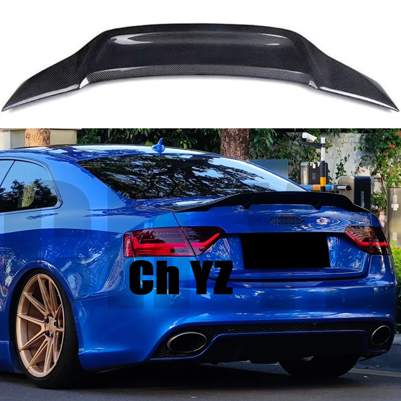 

Car Spoiler For Audi A5 B8 B8.5 8TA 8T3 2/4Door Sportback R Style Real Carbon Fiber Material Rear Spoiler Trunk Wing 2009-2016