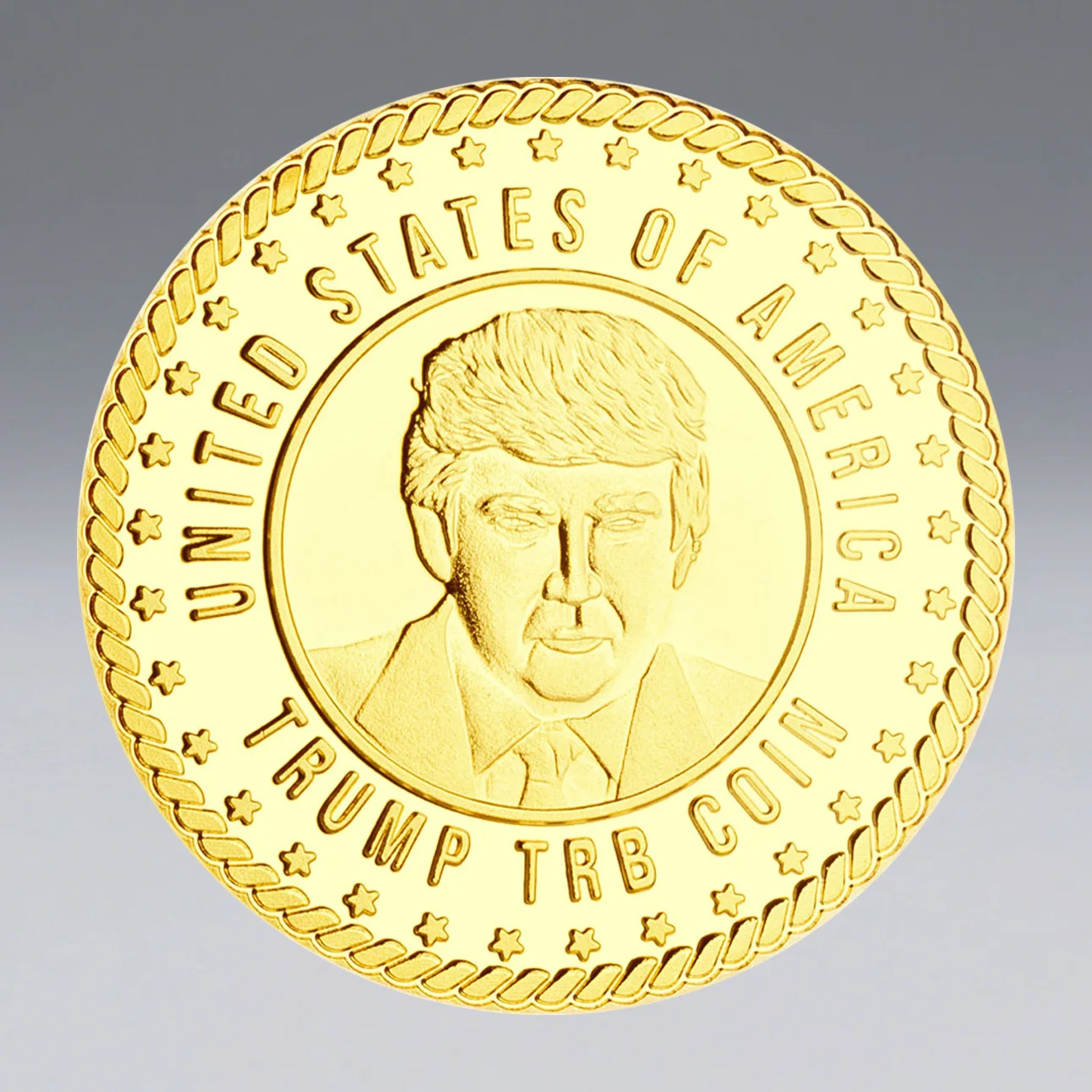 Gold Plated Donald Trump American Flag Collectible Coin 3