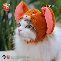 Pet Plush Headgear Cute Cat Cartoon Cosplay Hat Funny Headdress Costume 2