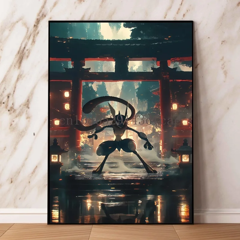 Sticker Mural Greninja Pokémon Grand Format Décoration Maison Mur Vinyle WC48