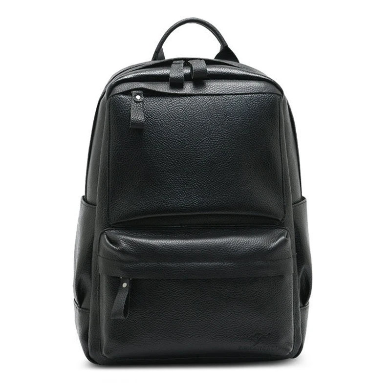 

2023 Fashion Cow Genuine Leather Men Backpacks Real Natural Leather Student Backpack Boy Luxury Brand Large Computer Laptop Bag