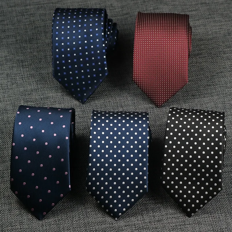 

Luxury 7CM Mens Ties Polka Dot Necktie gravata corbatas Formal Ties For Men Cravate Homme Gift For men Neck tie Business Party