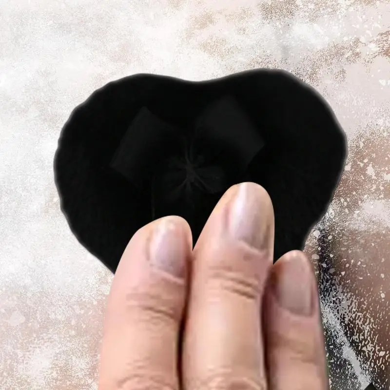Heart Shape Long-haired Powder Puff Baby Face Makeup Sponge Washable Tools