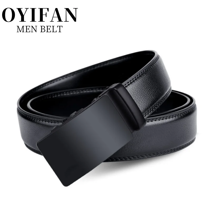 Premium PU-Leder Ratschengürtel für Herren, Automatische Schnalle Verstellbarer Taillengürtel Klassische Schwarze und Braune Farben für Formelle und Tägliche Anlässe – Detail 11