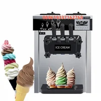 Machine à glaces commerciale automatique de table 20-22L/h, 3 saveurs, pour yaourts et glaces molles, prix professionnel 2
