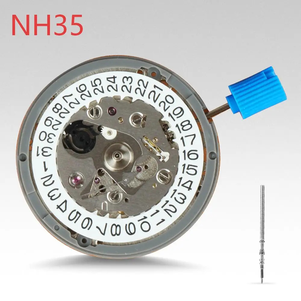 ตัวเลือกสินค้า อะไหล่นาฬิกา SEIKO NH35 กลไกอัตโนมัติ 24 Jewels พร้อมวันที่ สีขาว