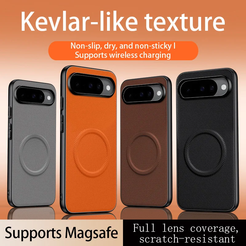 Sleek Matte Magnetic PU Leather Phone Case with Metal Lens Frame Cover