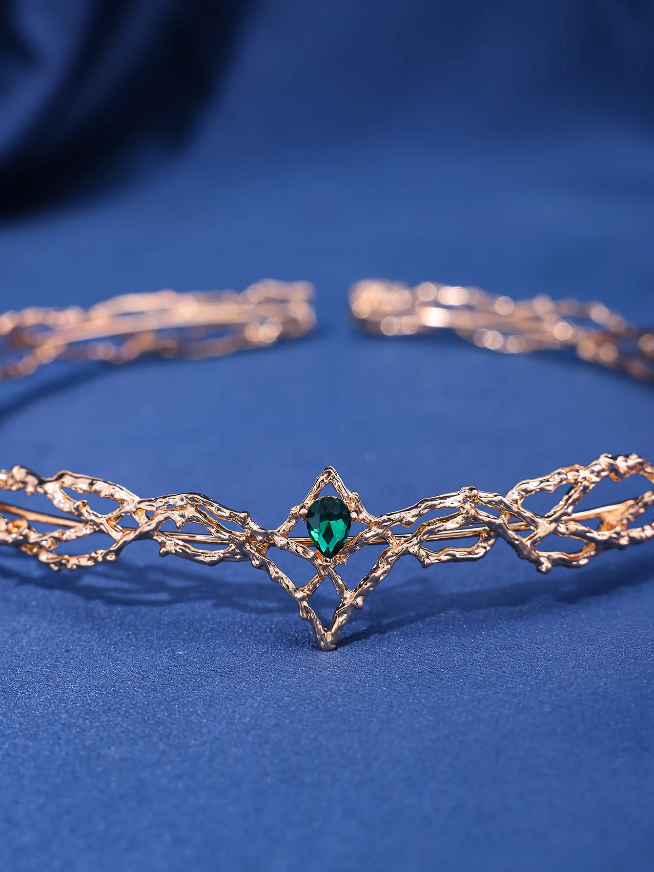 Film Elfen König Runde Krone Tiara Frauen Wasser tropfen Zirkon Stirnband Hochzeit Braut Haarschmuck Schmuck Cosplay Kopf bedeckung Geschenk – Detail 9