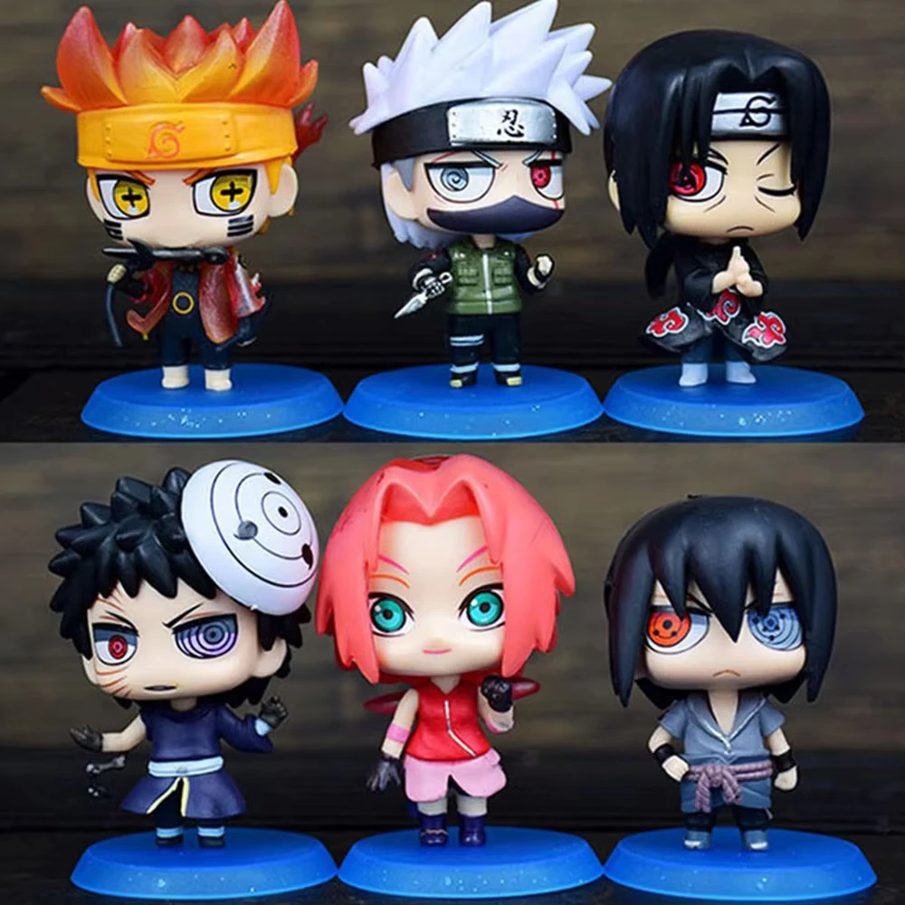 Set of 6 Naruto Shippuden Anime Action Figures - Collector's Edition