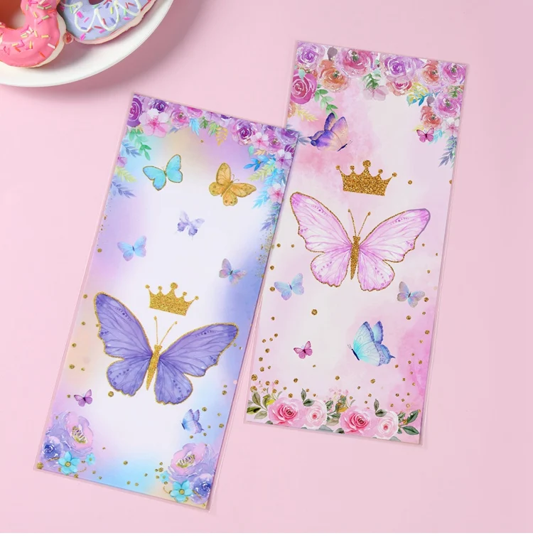 Pink Butterfly Candy Boxes – Gift Packing Bags for Girl Birthday, Baby Shower, Party Fa... - SKU CCB02009 - UGI Packaging