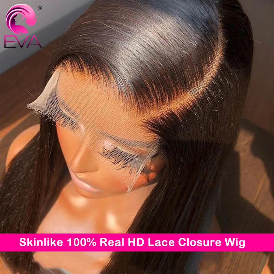 Eva Hair 100% Real HD Closure Wig 5×5 6×6 7×7 HD Lace Closure Wigs Glueless Wig Human Hair Ready to Wear HD Lace Closure Wigs
