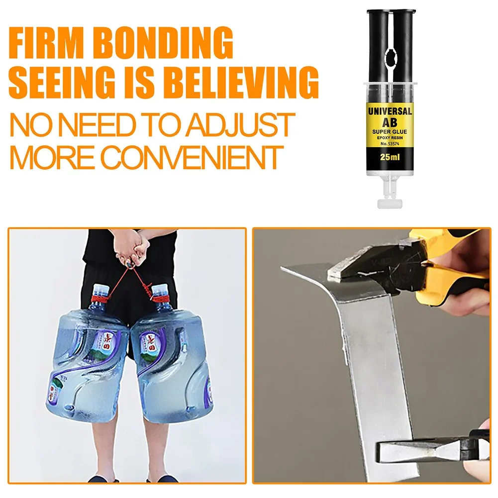 25/125ML Plastic Epoxy Resin AB Glue Strong Adhesive Liquid Glue Waterproof Heat Resistant Wood Glass Ceramics Metal Repair Glue