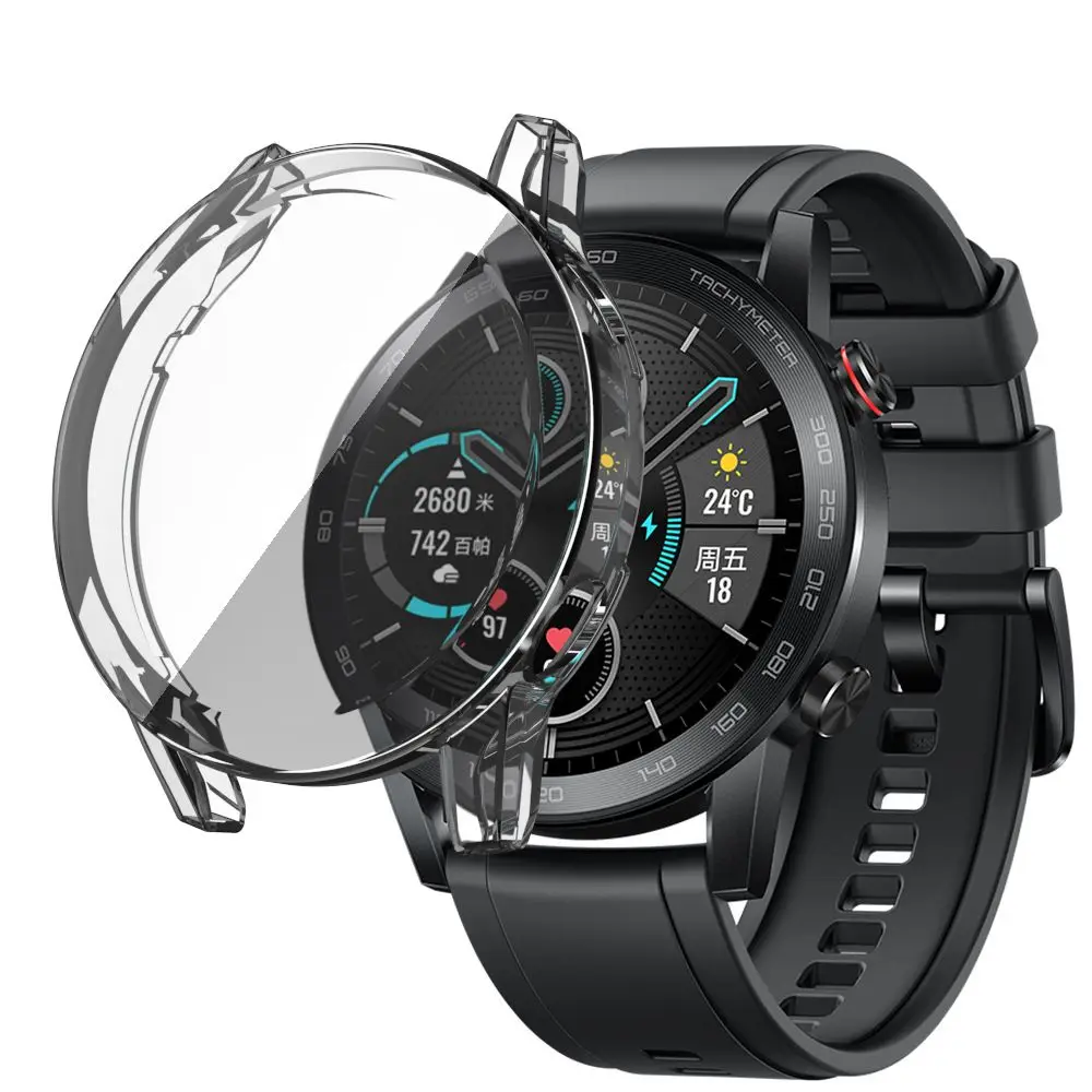 

Мягкий чехол для смарт-часов, аксессуары, защита экрана с покрытием, 360 Полное покрытие, часы из ТПУ, аксессуары для часов Honor Magic Watch 2 46 мм