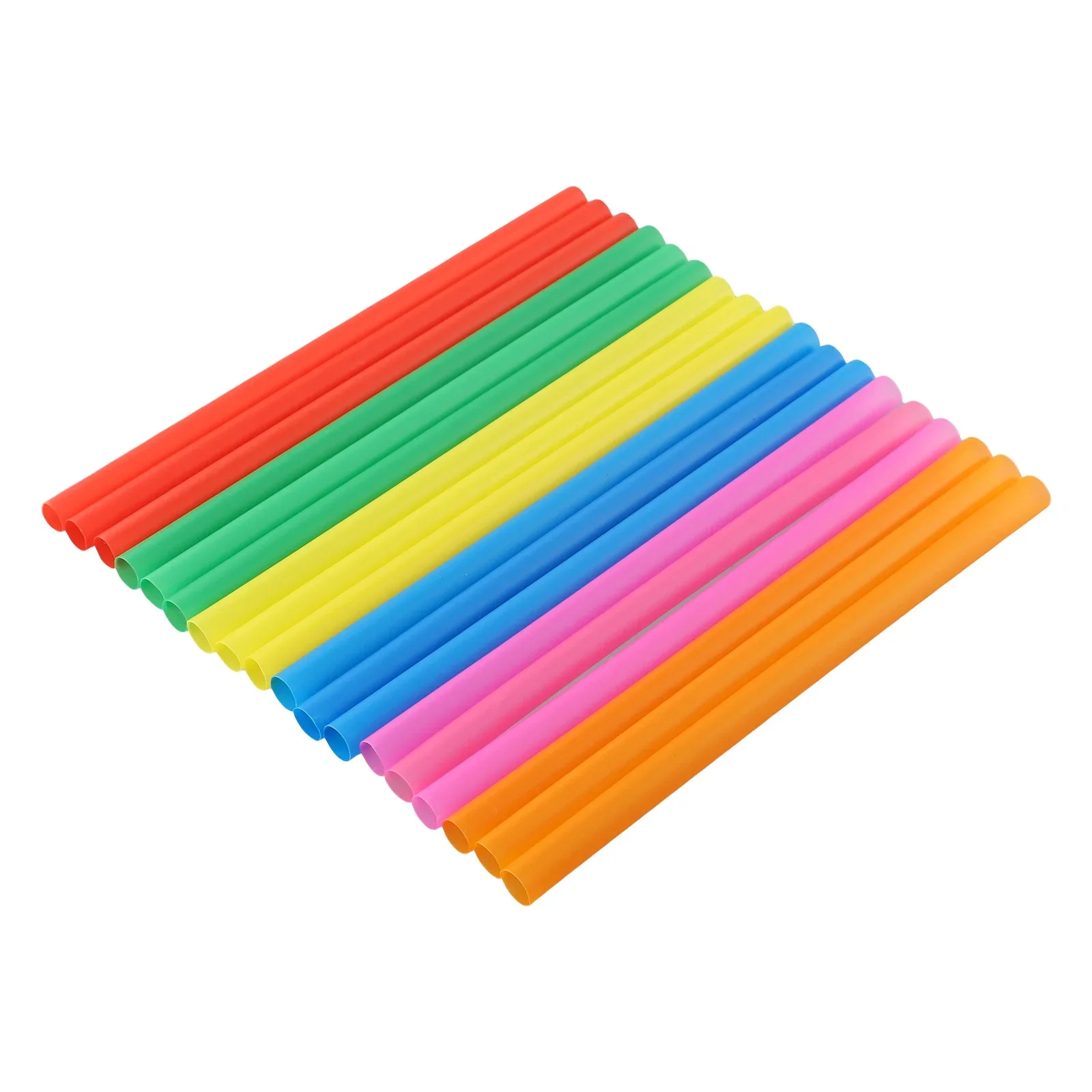 

100pcs Plastic Straws Multi Color Straight Clear Straw For Milk Tea Smoothie Milkshake Cocktail Fruit Juices Milk Party Supplies