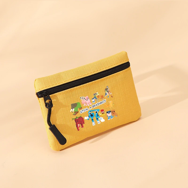 Steal A Brainrot Game Canvas Mini-Geldbörse, einfacher Reißverschluss, Aufbewahrungstasche für Kinder, Geldtasche, niedlicher Anime-Print, Geldbörse für Jungen und Mädchen – Detail 16