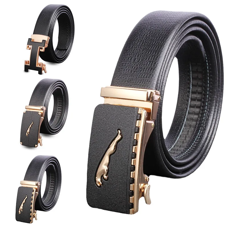 Belt Men's High-Quality Alloy Buckle Head Automatic Buckle Business Waistband New Fashion Young People Versatile Jeans Belt