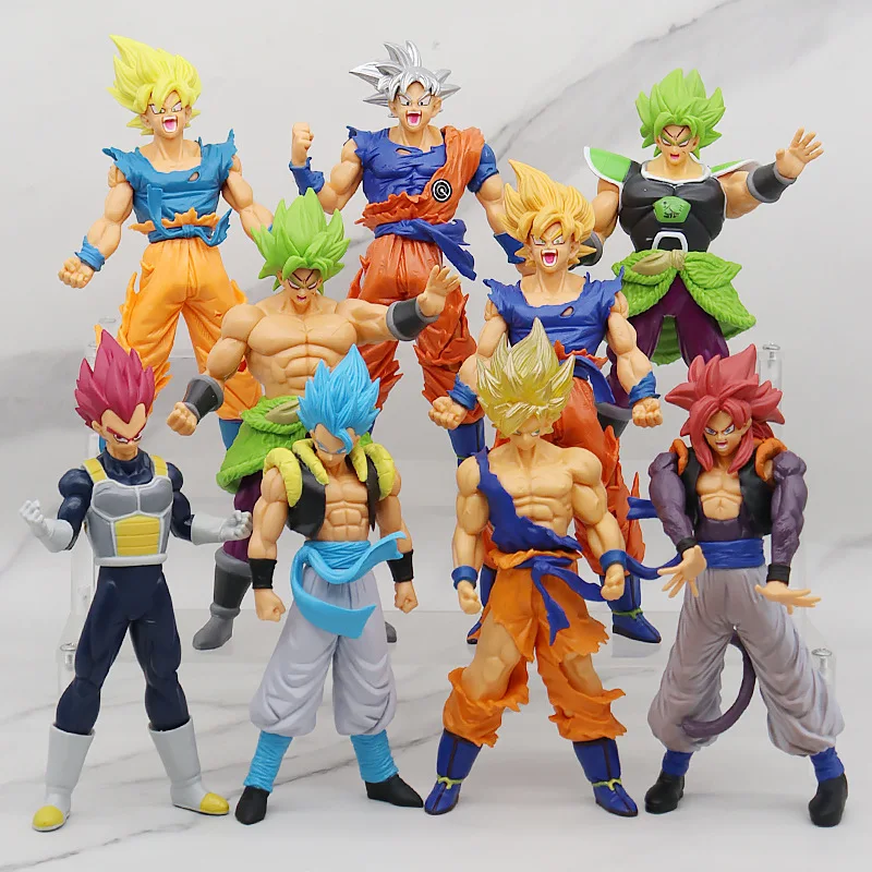 Anime Dragon Ball Z Super Saiyan Figurine Model Gk Rose Goku Action Figure Dbz Gohan Figure Vegeta Statue Collection Toy Figma