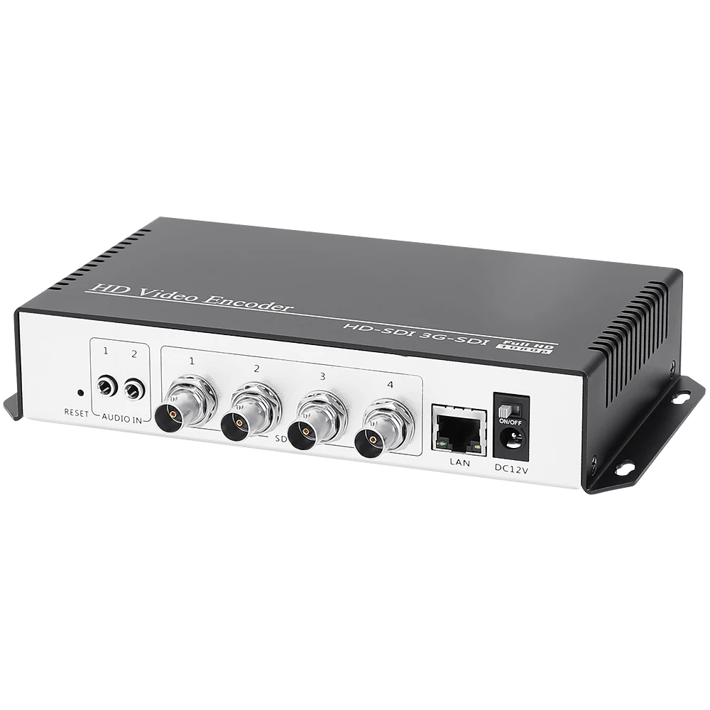 4 Channels H.264 SD HD 3G SDI To IP Live Video Streaming Encoder With RTMPS HTTP RTSP RTMP UDP HLS