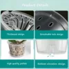 5Pcs 11/12.5/14/15/17cm Planter Pots with Side Holes Orchid Flowerpot with Trays Breathable Transparent Plastic  Flowerpot 5