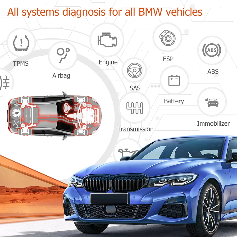 ANCEL BM700 Full System Diagnostic Tool OBD2 Scanner Injector Coding EPB  SAS 6933540313108