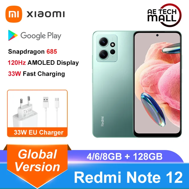 Xiaomi Redmi Note 12 Pro 4G LTE 256GB 8GB GSM Unlocked 6.67 AMOLED 108MP  NEW