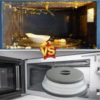 Protection contre les éclaboussures pour micro-ondes, assiette alimentaire pliable, couvercle anti-éclaboussures pour assiettes et bols, outils de cuisine, couvercle de cuisine 4