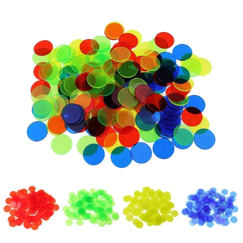 

100Pcs Multiple Color Plastic Counting Counters Marker for Kids Math Education