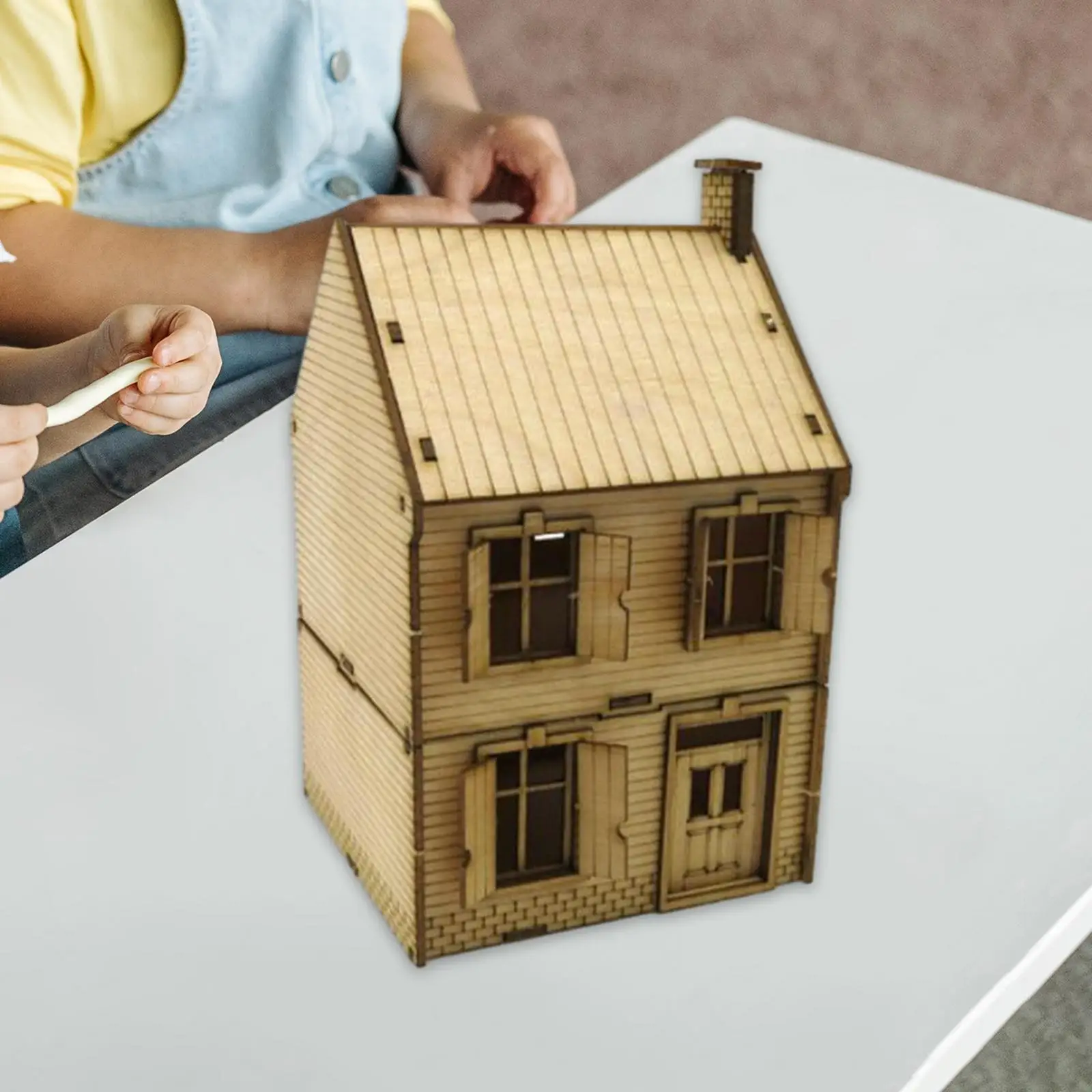 

1/72 European Building Model Kits Handmade DIY Assembly Kits Architecture Scene for Diorama Layout Scene Sand Table Decoration