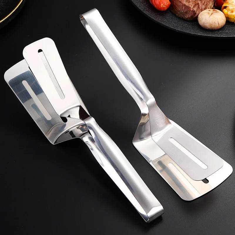 Stainless Steel Food Clip For Frying Steak And Fish With Bread Extended Shovel Clip Multifunctional Kitchen Barbecue Clip