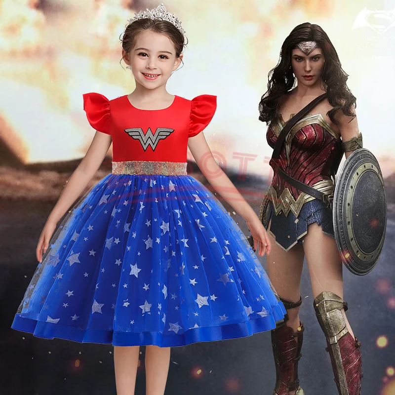 Disfraz de Mujer Maravilla original DC Comics niña (Talla 5-7 años