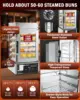 Food Steamer Display - 5 Tier Electric Steamer for Bao Buns Dumpling, Stainless Steel Countertop Commercial Food Steamer Warmer, 5