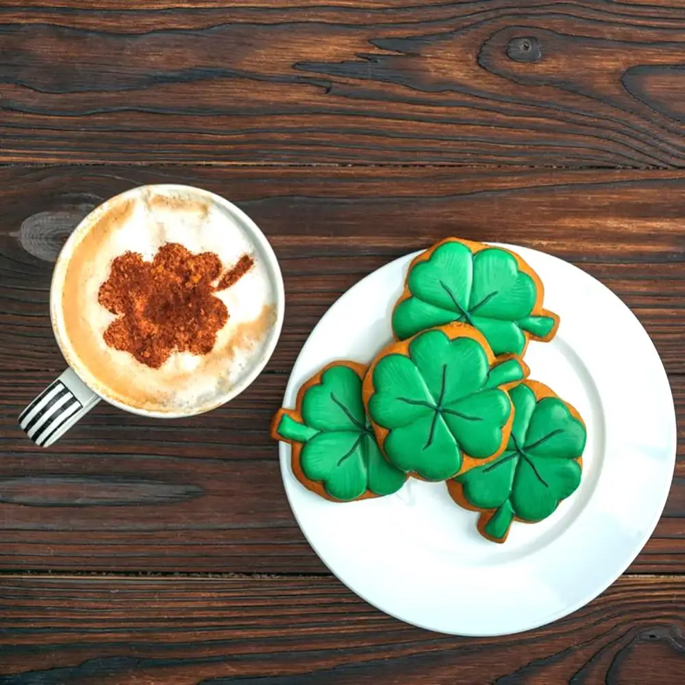 Stainless Steel Four Leaf Clover Shamrock Cookie Cutter St. Patrick&rsquo;s Day Biscuit Bread Molds Cookie Kitchen Bakeware Tools
