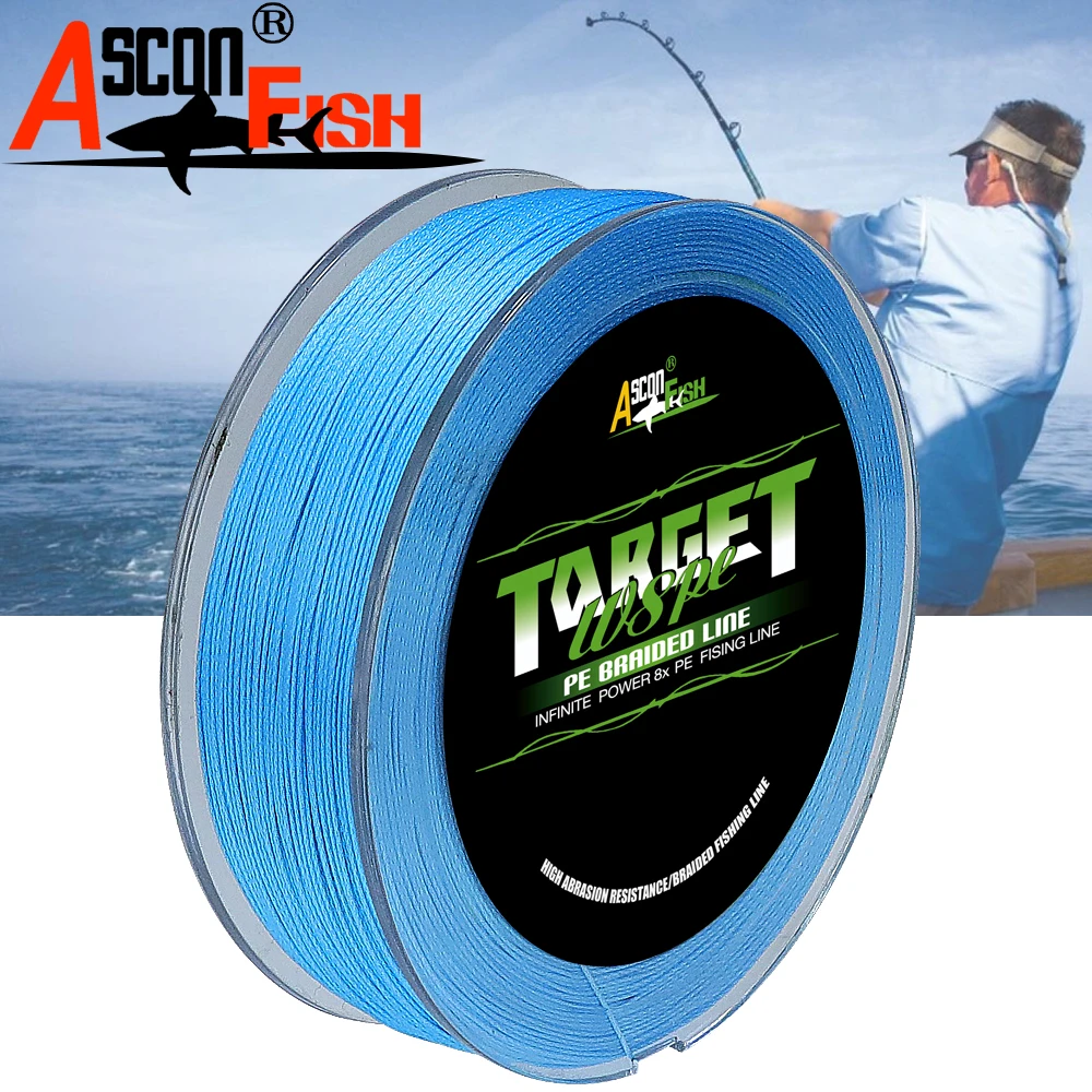 Ascon Fish 8 Braid 8 Strands Braided Fishing Line 500m Multifilament Fishing Line Angling Thread 6-300LB Fishery Accessories fishing line,fishing tackle