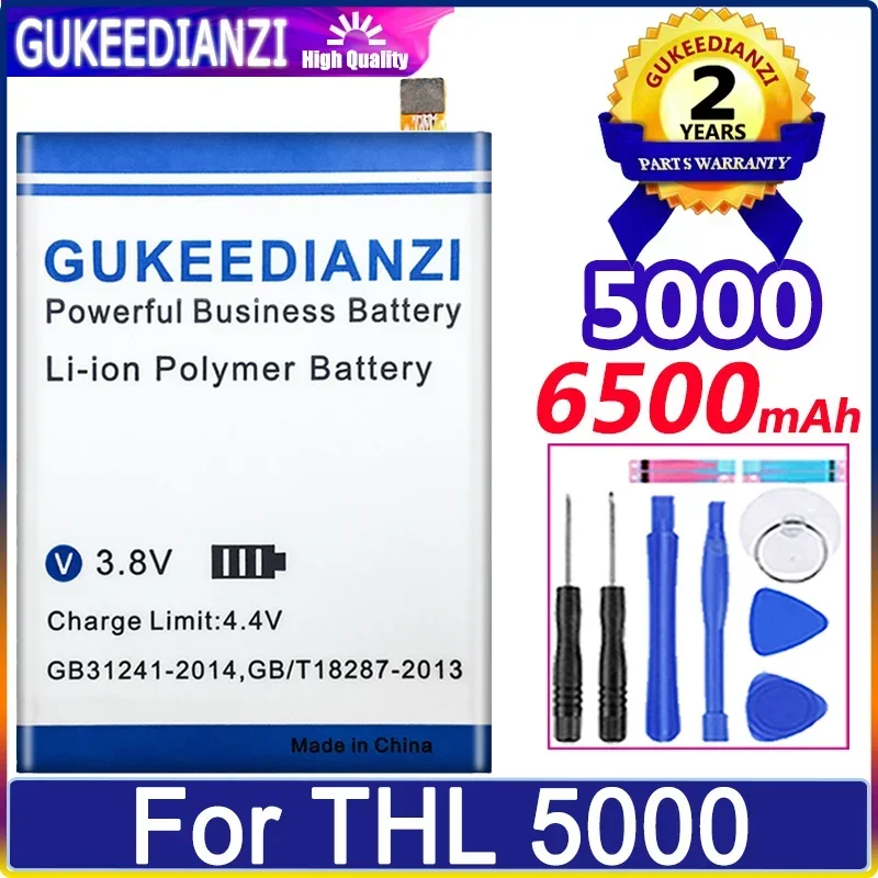 

Bateria High Capacity Mobile Phone Battery 6500mAh For THL 5000 THL5000 Elephone P5000 DEXP Ixion XL5" ML5 Batteries
