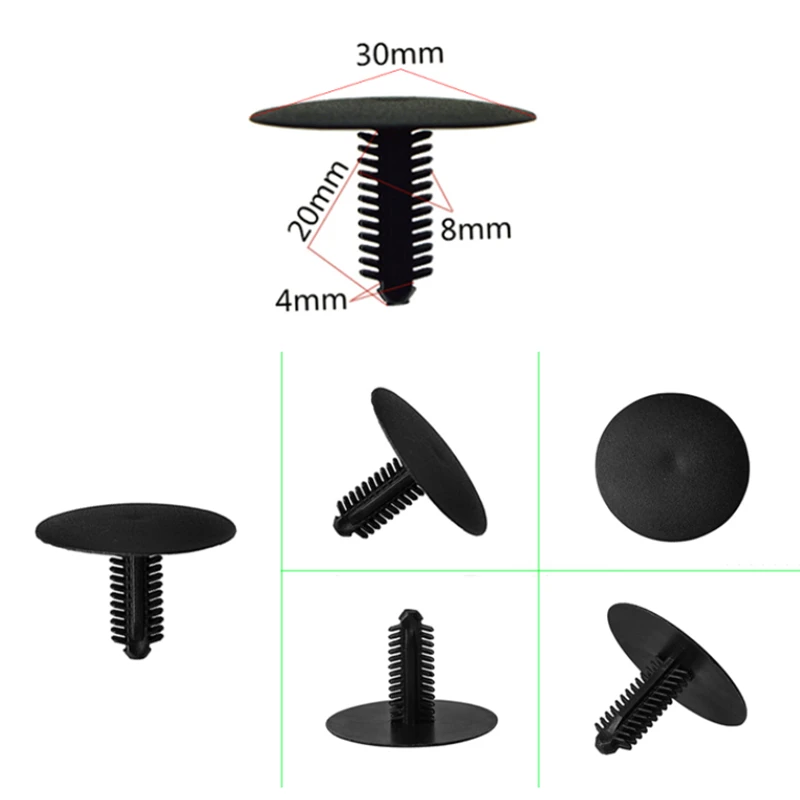 20Pcs For 8mm Hole Auto Plastic Fasteners Car Fastener Clip Rivet Plastic Clip For Trunk Cover For Toyota  A71