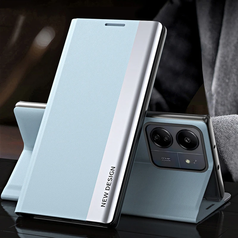 Leather Flip Case with Stand and Enhanced Protection - Elegant Phone Cover